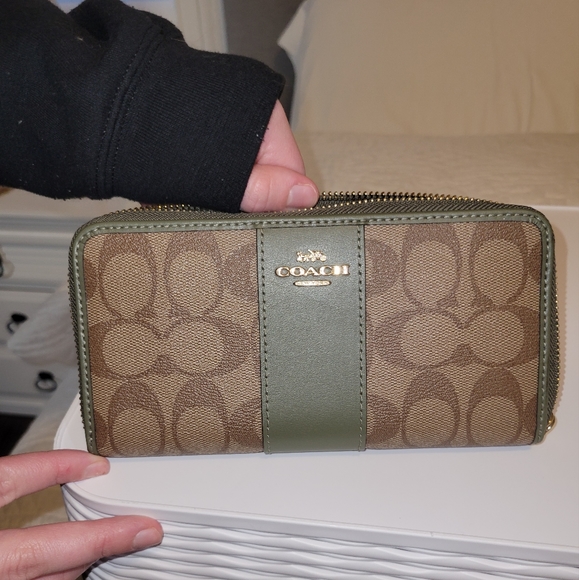 Coach Handbags - Olive Green Coach Wallet